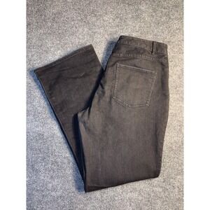 Coldwater Creek Bootcut Jeans Womens 12 Black Denim Stretch Dark Wash Low Waist